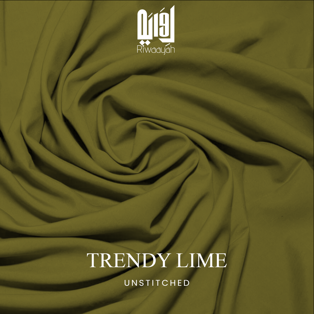 Premium Wash & Wear Boski Finish Fabric – 4 Meter Unstitched (Trendy Lime)