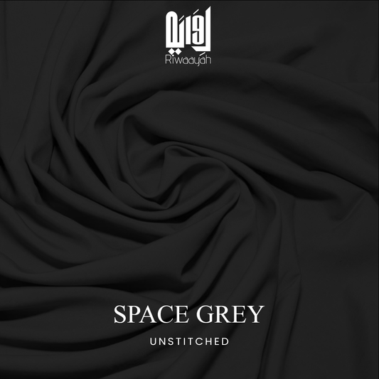 Premium Wash & Wear Boski Finish Fabric – 4 Meter Unstitched (Space Grey)