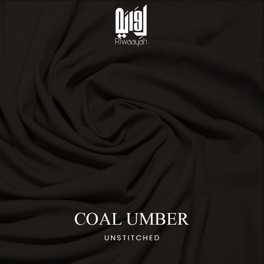 Premium Wash & Wear Boski Finish Fabric – 4 Meter Unstitched (Coal Umber)