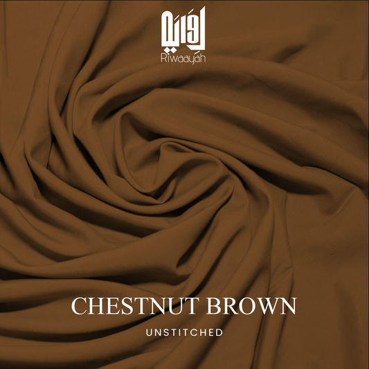 Premium Wash & Wear Boski Finish Fabric – 4 Meter Unstitched (Chestnut Brown)