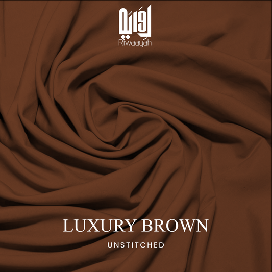 Premium Wash & Wear Boski Finish Fabric – 4 Meter Unstitched (Luxury Brown)
