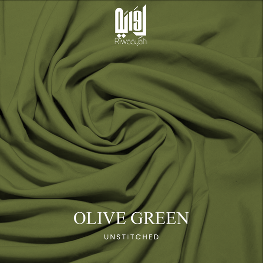 Premium Wash & Wear Boski Finish Fabric – 4 Meter Unstitched (Olive Green)