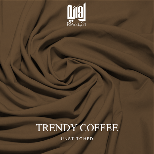 Premium Wash & Wear Boski Finish Fabric – 4 Meter Unstitched (Trendy Coffee)