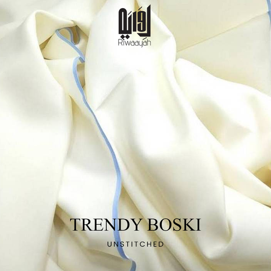 Premium Wash & Wear Boski Finish Fabric – 4 Meter Unstitched (Trendy Boski)