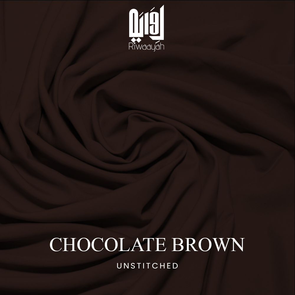 Premium Wash & Wear Boski Finish Fabric – 4 Meter Unstitched (Chocolate Brown)