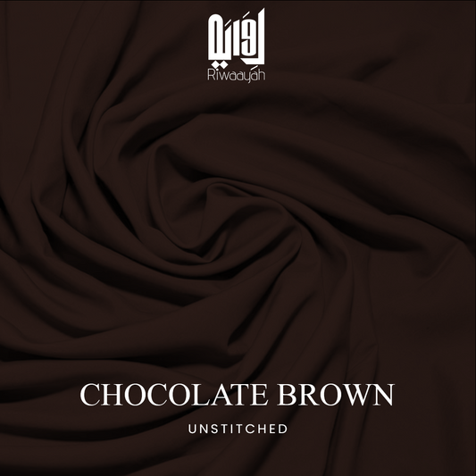 Premium Wash & Wear Boski Finish Fabric – 4 Meter Unstitched (Chocolate Brown)