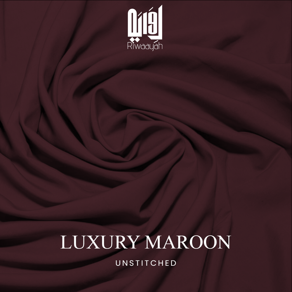 Premium Wash & Wear Boski Finish Fabric – 4 Meter Unstitched (Luxury Maroon)