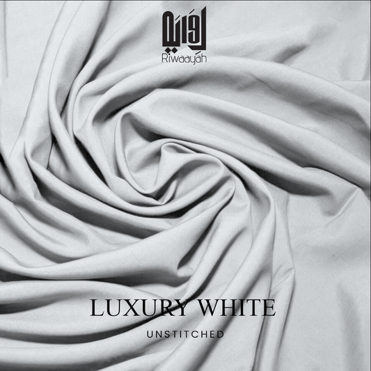 Premium Wash & Wear Boski Finish Fabric – 4 Meter Unstitched (Luxury White)