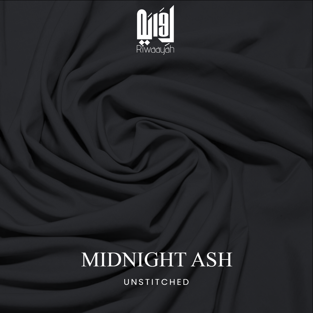 Premium Wash & Wear Boski Finish Fabric – 4 Meter Unstitched (Midnight Ash)