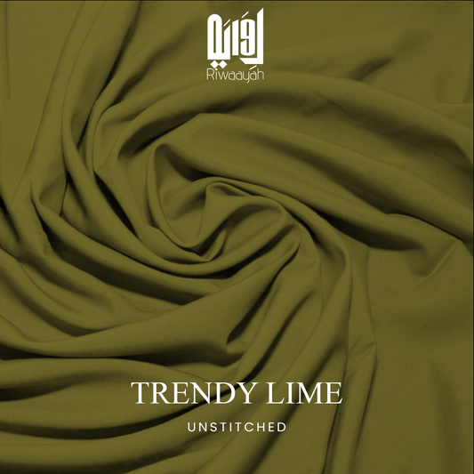 Premium Wash & Wear Boski Finish Fabric – 4 Meter Unstitched (Trendy Lime)